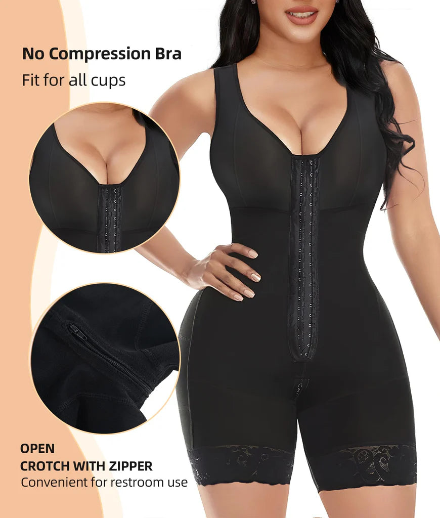 Velora™ Luxe Bodysuit – Triple-Buckle Sculpt & Support